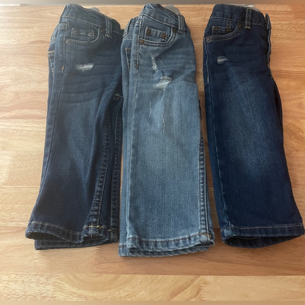 Levi’s Pull On Lightly Distressed Denim Blue Jeans Baby Size 9 Months Lot of 3